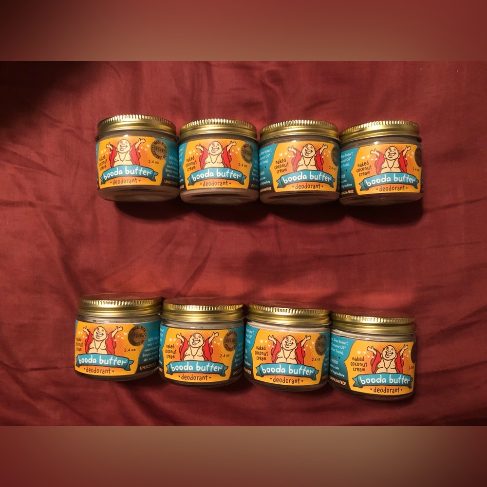 Booda Butter Naked Coconut Cream Deodorant 4 Pack Bundle Brand New